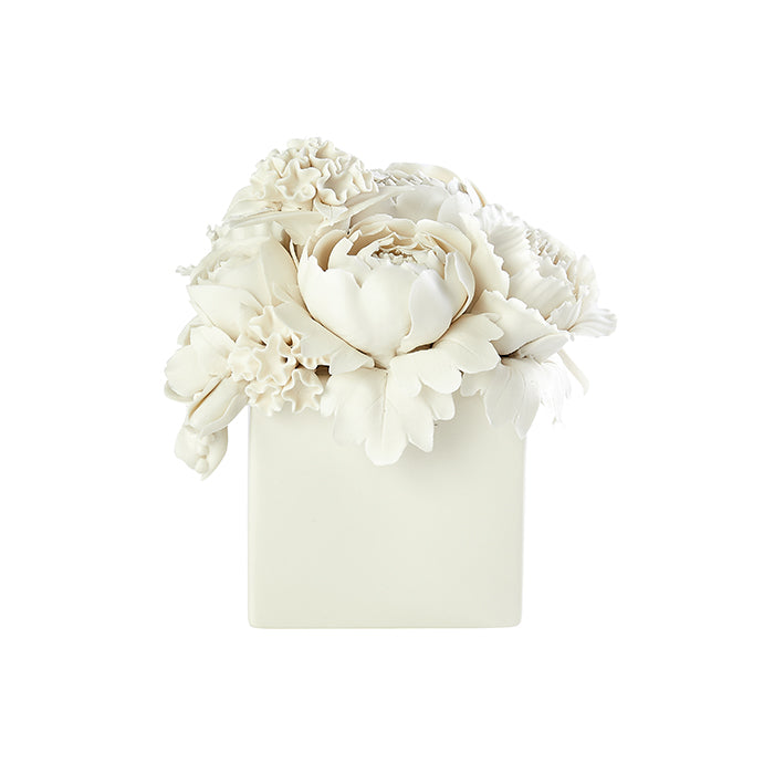 White Porcelain Blooming Peonies