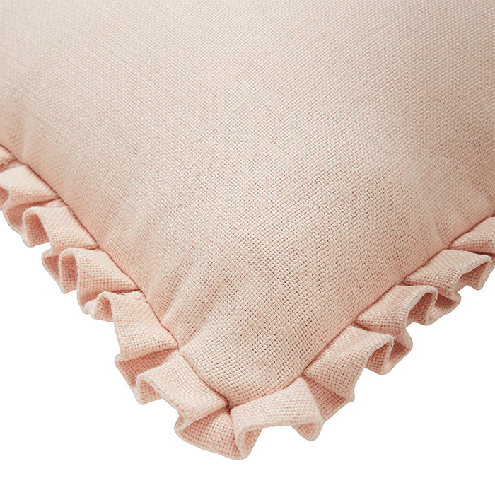 Box Pleat Detail on Peach Beth Pillow
