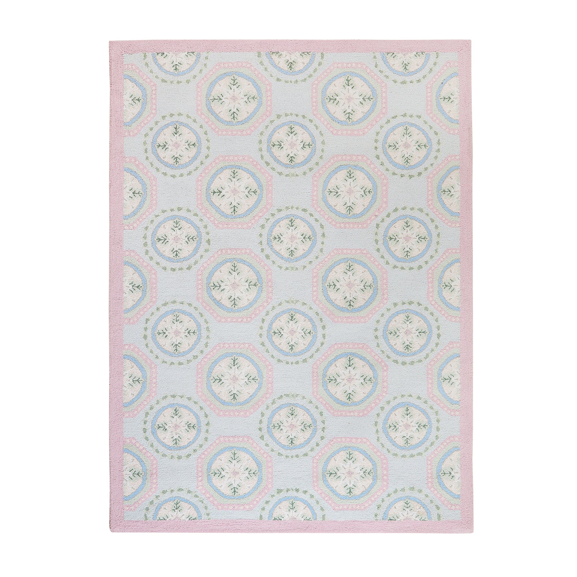 Pink and Blue Floral Lizzie Rug