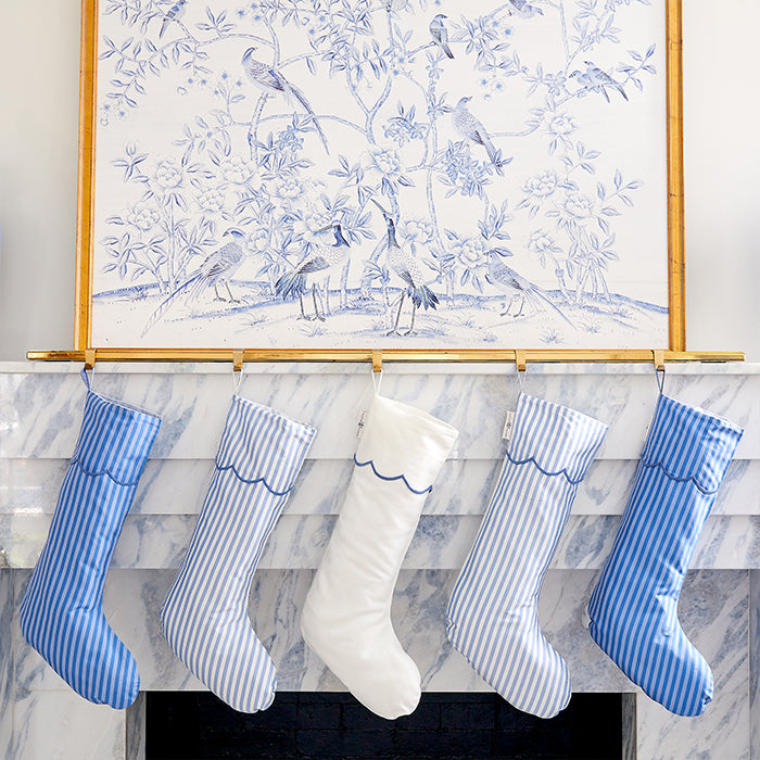 French Blue Scallop Stocking