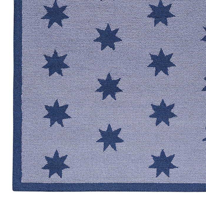 Detail of Archer Star Rug in Navy