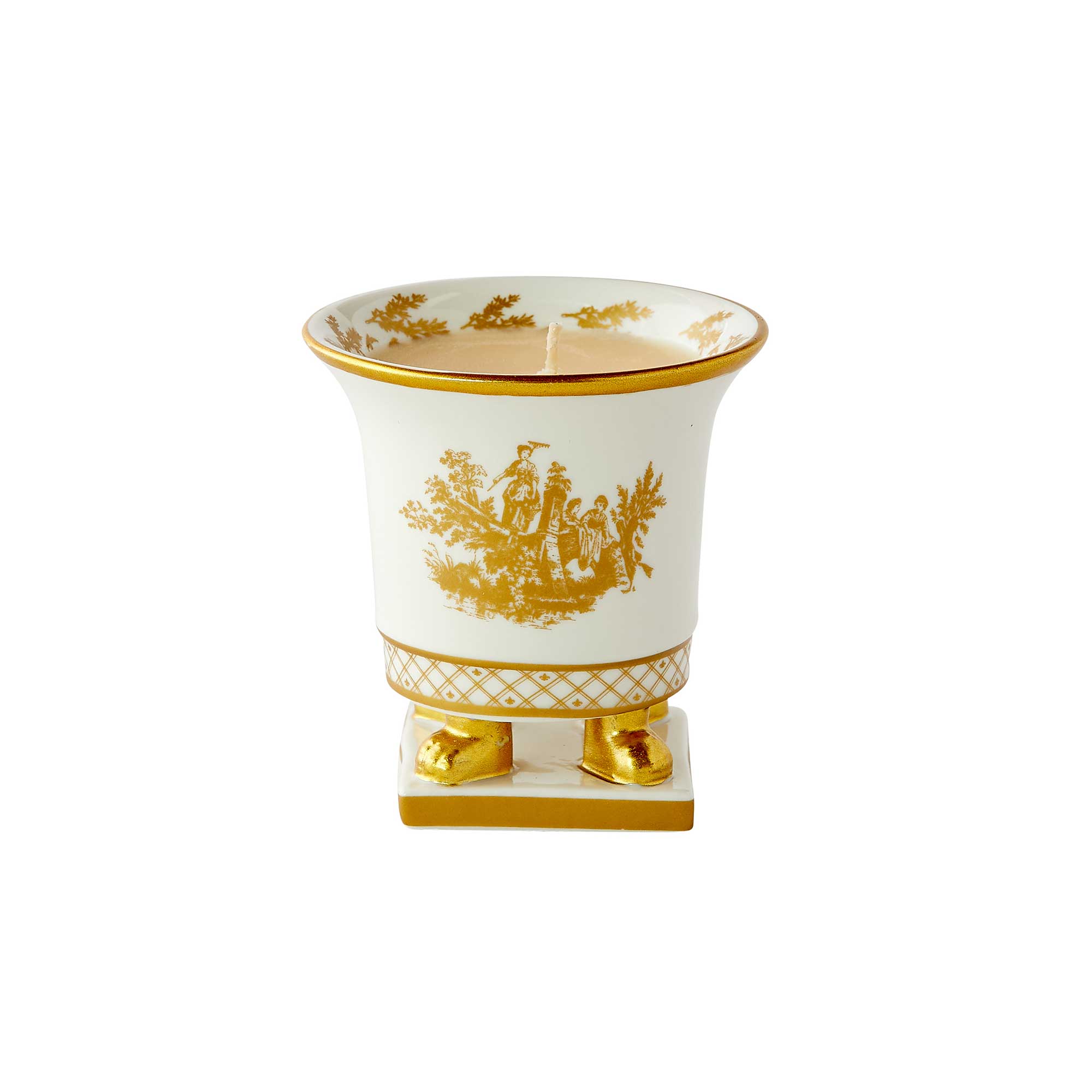 Fleurs de St. Germain Classic Toile Petite Ceramic Candle