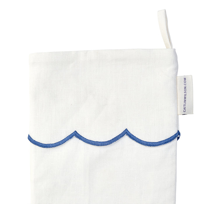 French Blue Scallop Stocking