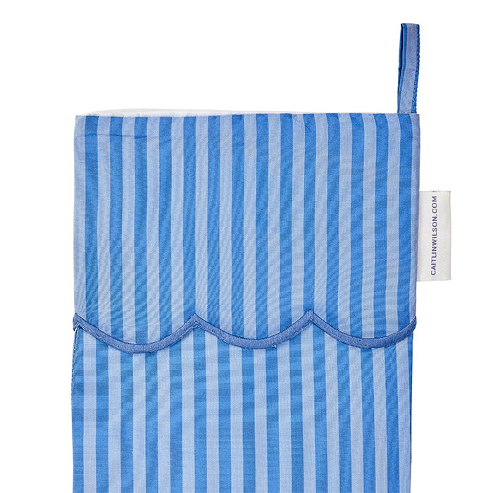 Bluebelle Stripe Scallop Stocking
