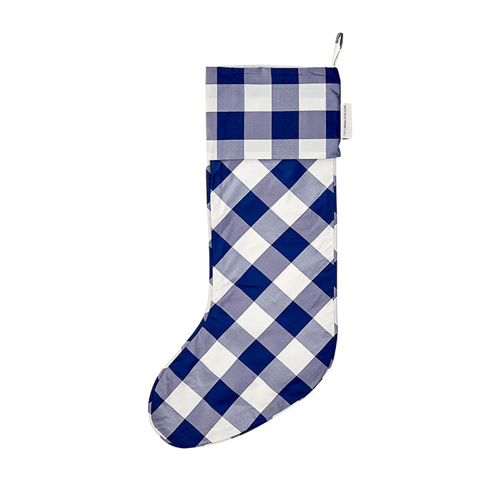 Navy Check Stocking