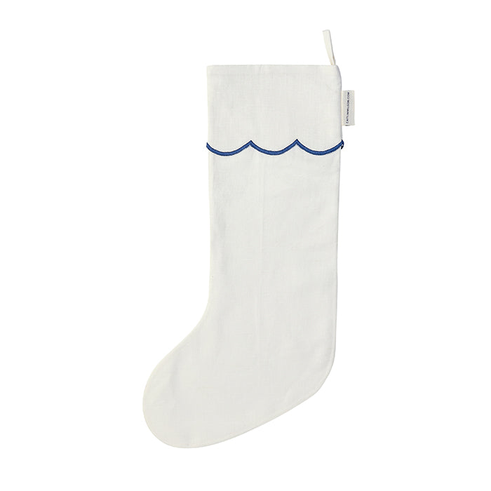 French Blue Scallop Stocking