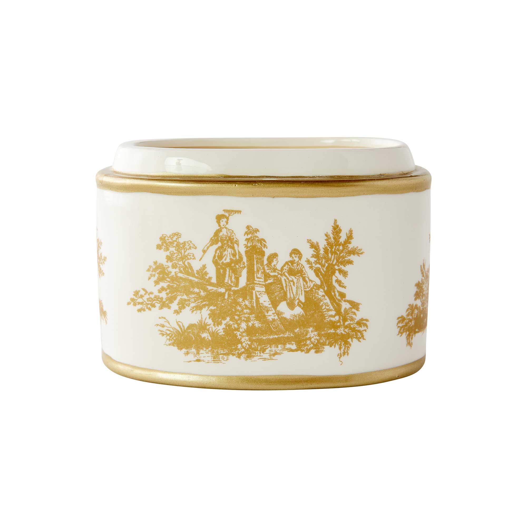 L'Ambre Classic Toile Ceramic Two-Wick Candle