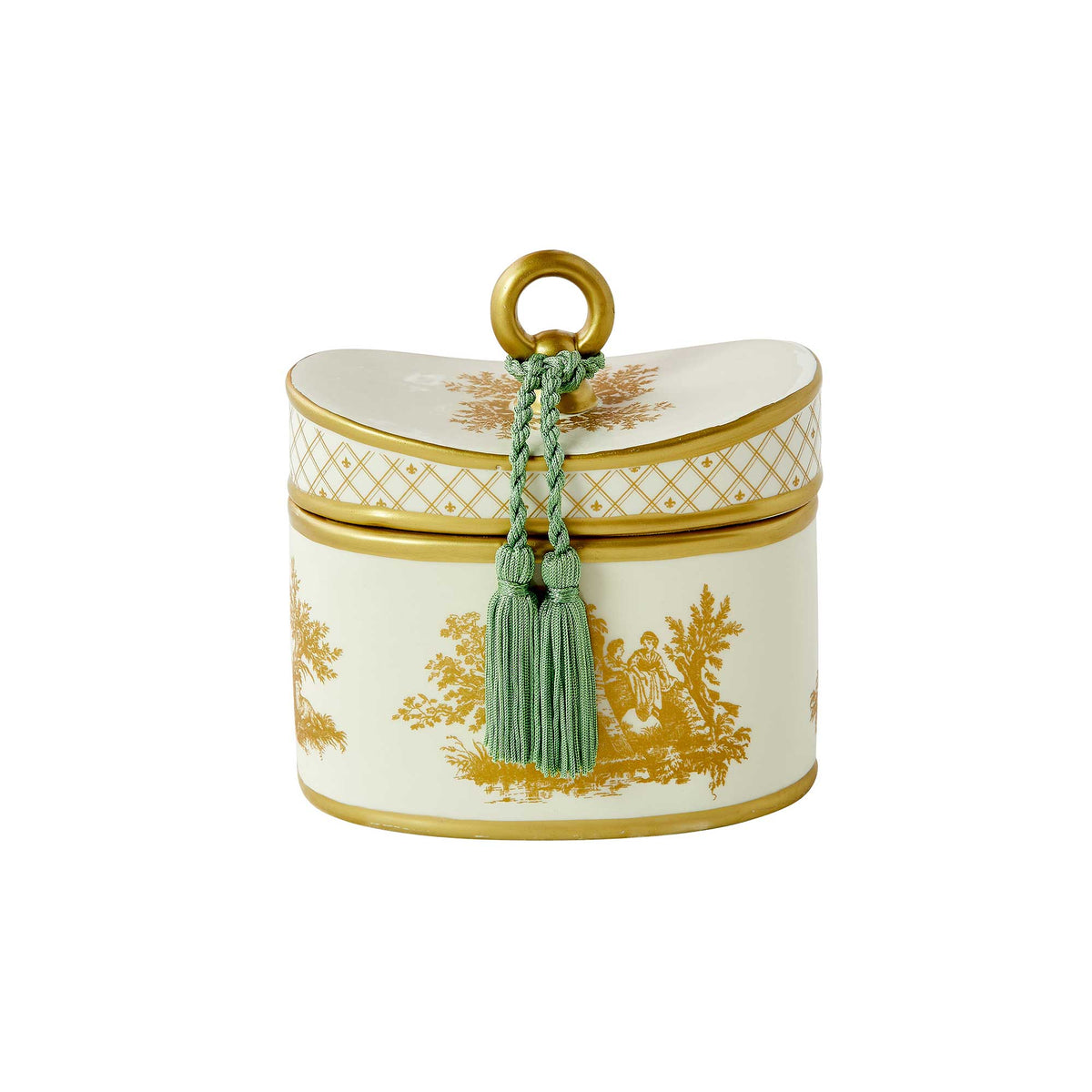 Fleurs de St. Germain Classic Toile Ceramic Two-Wick Candle