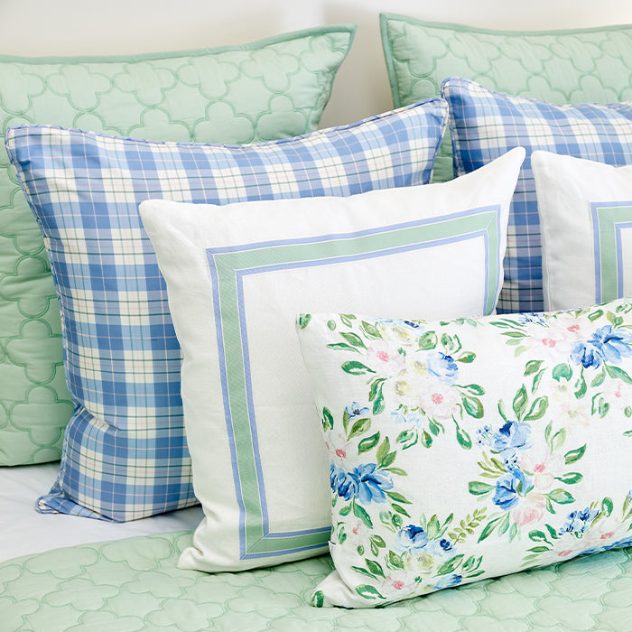 Secret Garden Floral Pillow on Bed