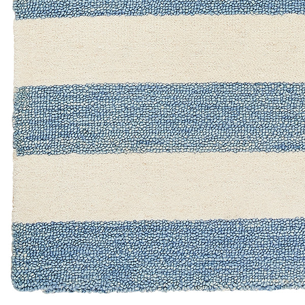Blue Folly Wide Stripe Tufted Rug